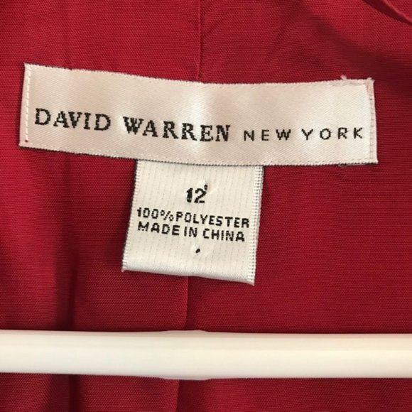 Sale! David Warren 40s red  brass button dress - Picture 7 of 7